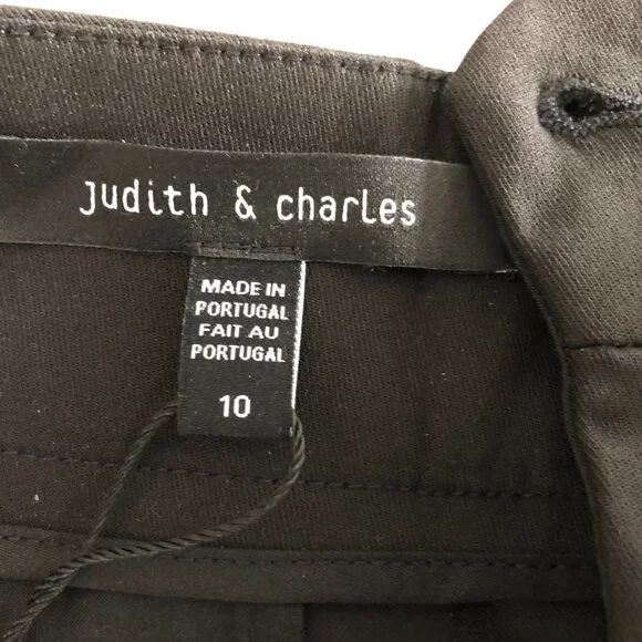 Judith & Charles Basil Bermuda Pant Shorts in Cotton + Viscose Black Sz 10 NWT - Picture 10 of 12